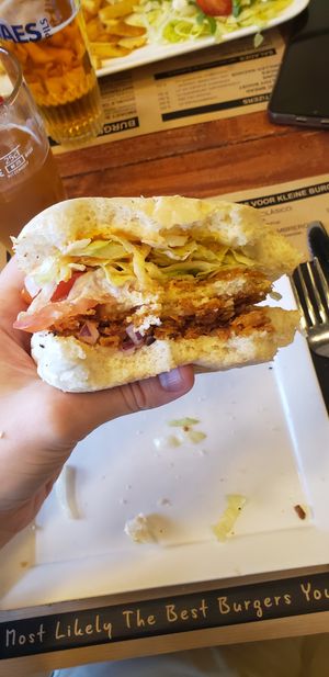 Burger patty at Burgerij in Antwerpen