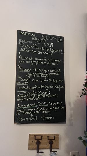 Vegan menu - also vegan options on main menu   at Sushi Street Café in Marseille