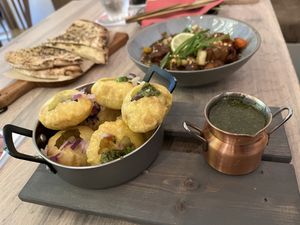 Pani puri   at Vegan Dhaba in Birmingham