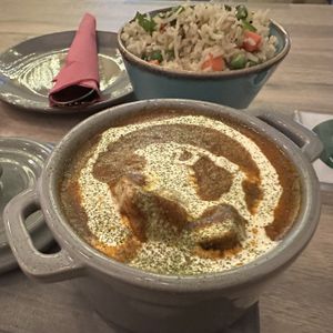 Vegan Butter Chicken and Veg Rice  at Vegan Dhaba in Birmingham