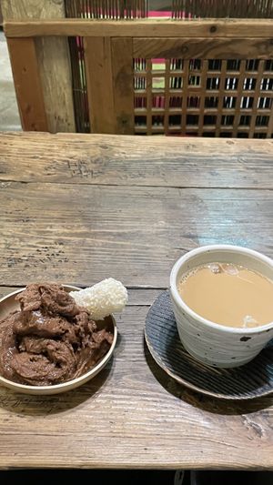 Coffee gelato and ice latte  at Vegan Dalsae 달새는달만생각한다 - Maybe closed in Seoul