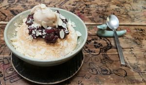 vegan Patbingsu at Vegan Dalsae 달새는달만생각한다 - Maybe closed in Seoul
