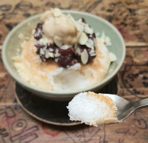 vegan Patbingsu - inside at Vegan Dalsae 달새는달만생각한다 - Maybe closed in Seoul