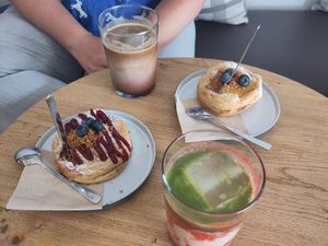 Drinks and two of the pockets at Pockets in Nuremberg