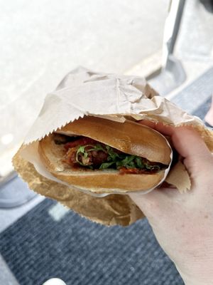 Vegan bagel  at Elephant Lounge in Neston