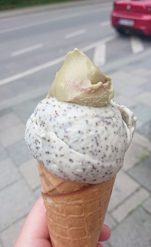 Mohn+Marzipan at Eisbrunnen - Vegan Ice Cream in Munich