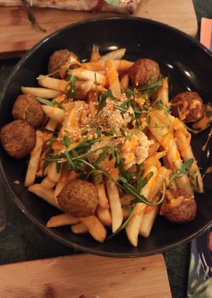 Falafel fries at Cafe Del Sol Köln Hürth in Huerth