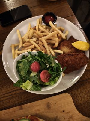 Schnitzel at Cafe Del Sol Köln Hürth in Huerth