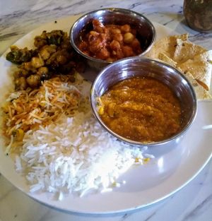 Lunch buffet plate at Taste Of India in Pensacola