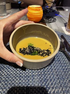 Corn miso soup  at RumFire in Koloa