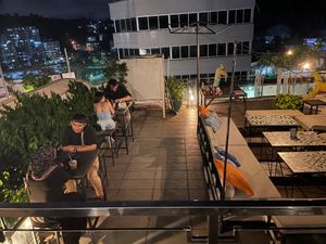 rooftop dining at Balin Roofgarden in Sandakan