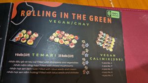 Vegan Menu at SushiLAB in Hanoi