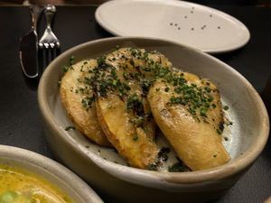 tempura pumpkin   at Maha Restaurant in Melbourne