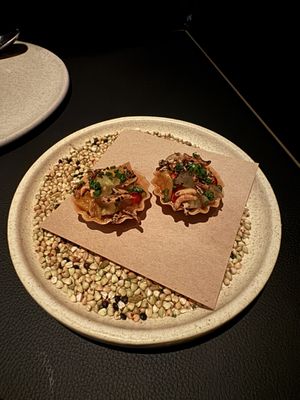 Tomato macadamia snack  at Maha Restaurant in Melbourne