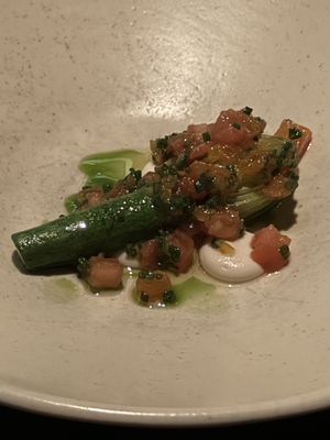 Zucchini flower  at Maha Restaurant in Melbourne