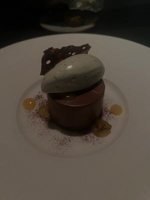 Dark chocolate coconut delice at Maha Restaurant in Melbourne