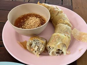 Spring roll  at Tawanthong Restaurant and Shop in Khon Kaen