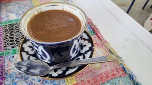 Arabic (turkish) coffee at Art Cafe Norgis in Samarkand