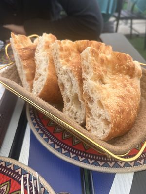 Uzbekistan bread  at Art Cafe Norgis in Samarkand