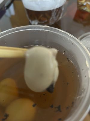 Attempted an inside pic but the black sesame just went everywhere  at Kung Tak Lam - 功德林 - Causeway Bay in Hong Kong Island