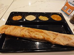 Vegan dosa (savory crêpe) with potato filling at Veg Nation  in Utrecht