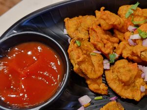 Fried mushrooms (portion is double the size)- recommended at Veg Nation  in Utrecht