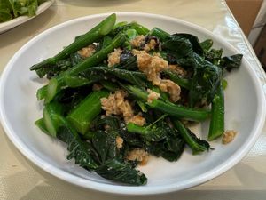 (C5) Fried Veggie Salted Fish & Mustard Greens 素鹹魚炒芥菜 (Photo by Baron Yeung) at Hong Quyen Veggie - 越式素食 in Hong Kong Island