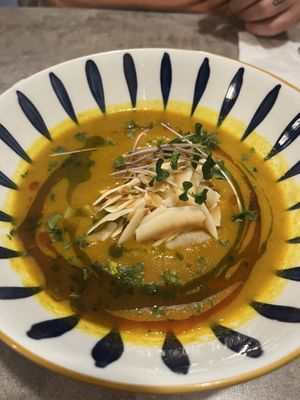 Red curry soup   at 7 By 7 Restaurant in Sydney