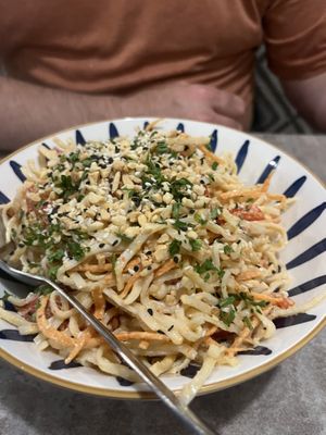 Peanut noodle bowl  at 7 By 7 Restaurant in Sydney