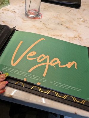 vegan menu at Heavenly Desserts in Bath