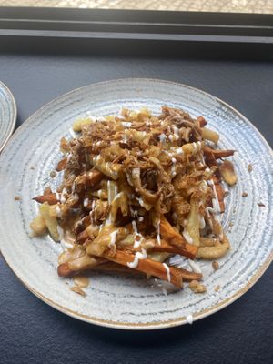 Loaded fries with mushroom  at Street Food in Sofia