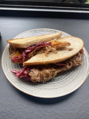 Mushroom sandwich  at Street Food in Sofia