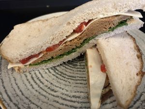 Ham sandwich (homemade seitan)  at Street Food in Sofia