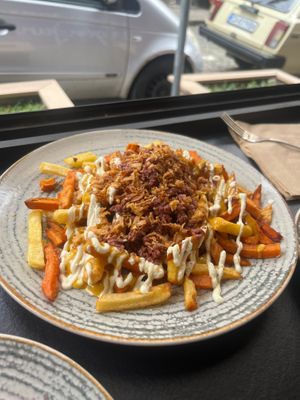 Loaded fries at Street Food in Sofia