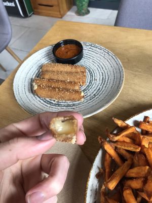 Inside the stick!   at Street Food in Sofia