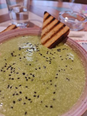Broccoli soup at  Broccoli Restoran in Novi Sad