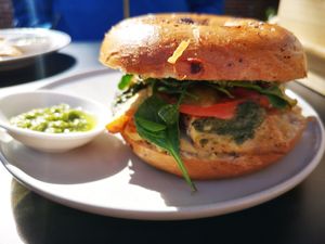 Vegan Bagel at Kapara  in Fremantle