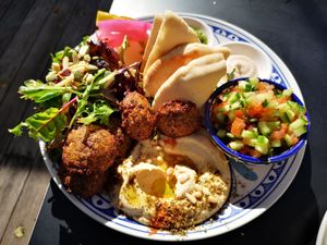 Falafel Platter at Kapara  in Fremantle