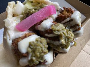 Falafel Pita with chilli and pickles  at Kapara  in Fremantle