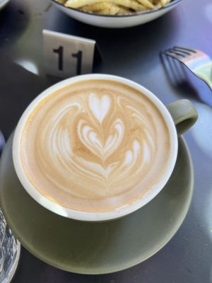 Soy flat white coffee   at Kapara  in Fremantle