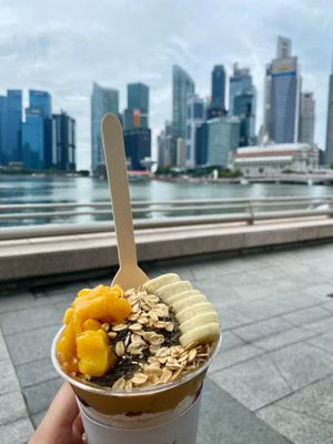 Acai with a view at The BerrySpot - Esplanade in Central Singapore