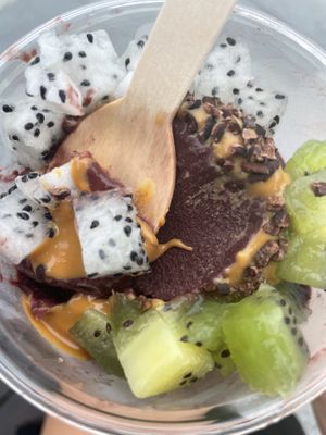 Delicious acai but they overdo toppings!!!  at The BerrySpot - Esplanade in Central Singapore