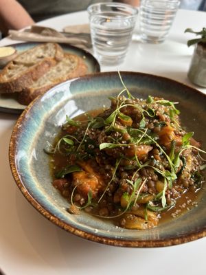 Lentil bolognese  at Little Collins CBD  in Dublin