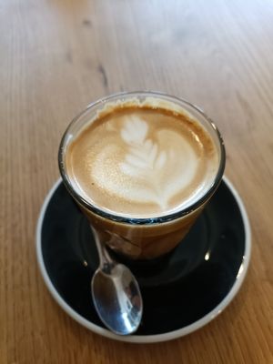 Oat latte with CBD shot at Little Collins CBD  in Dublin
