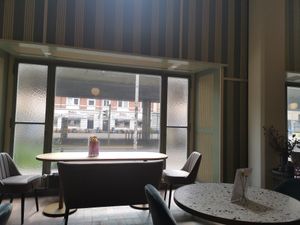 Living room feeling with rain outside at Bakery Bakery  - ThreeOfive in Zurich