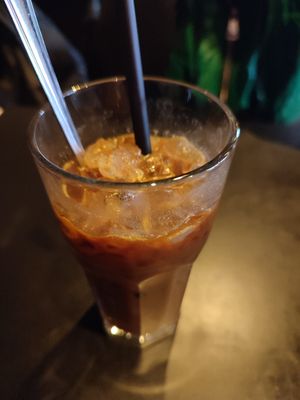 vegan vietnamese coffee with only condensed milk at The Vegan Monkey in Berlin
