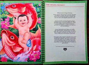 Menu page at The Vegan Monkey at The Vegan Monkey in Berlin