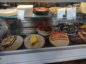 Nice to see vegan cake available 😋 at Pier Pavillion Tea Room in Bangor