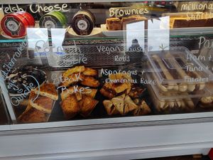 Vegan sausage rolls and meat free options at Pier Pavillion Tea Room in Bangor