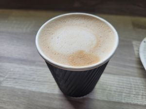 Oat Flat White #Veganuary at Pier Pavillion Tea Room in Bangor